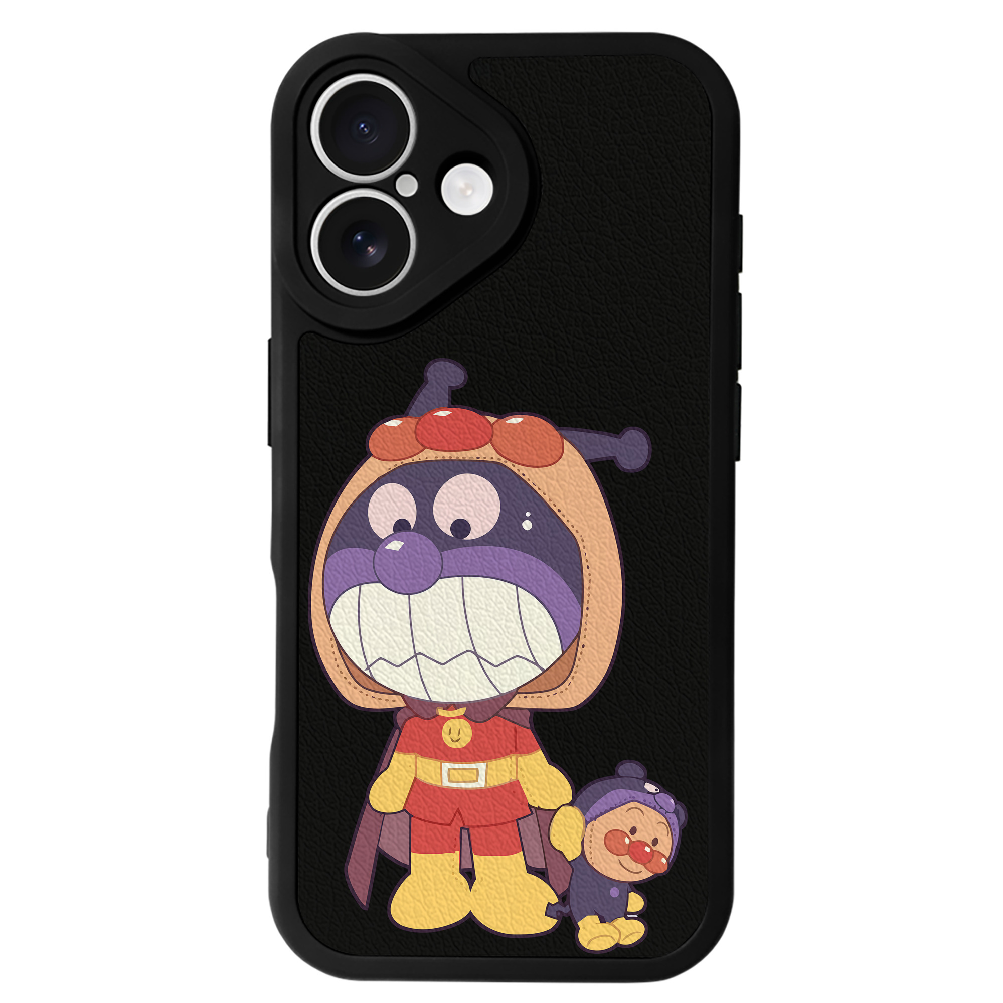 （画像用） アンパンマン Anpanman 【iPhone 16シリーズ対応】シリコンスマホケース（レザー調） 材質：シリコン